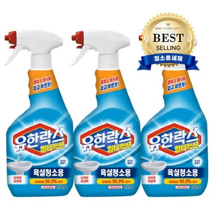 유한락스 멀티액션 욕실청소용 세정제 510ml, 3개