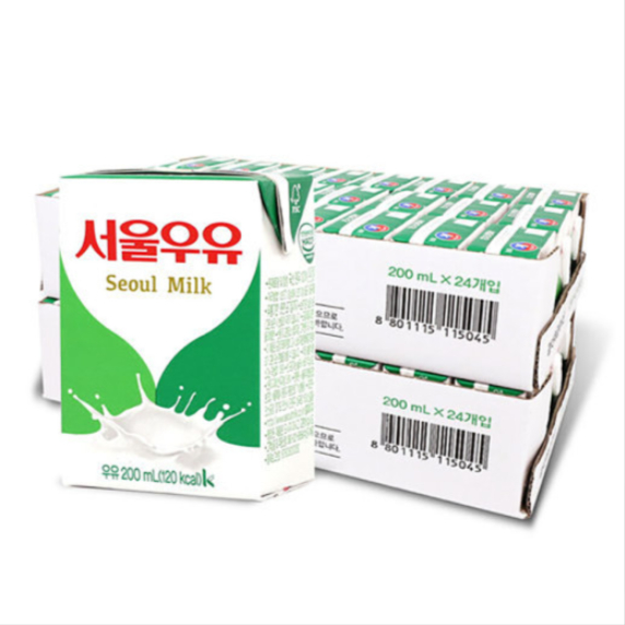 멸균우유 200ml 24입+24입 (2박스)