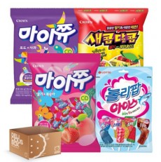 [냠냠상회] 대용량 마이쮸 2종+새콤달콤 대용량+롤리팝 아이스 캔디 총 4종