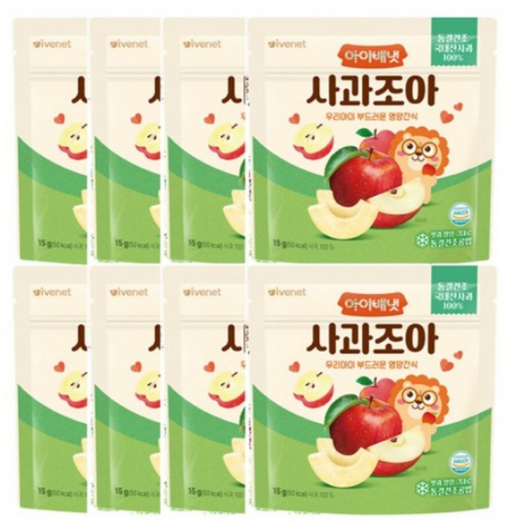 아이배냇 사과 조아 과일칩, 8개, 15g