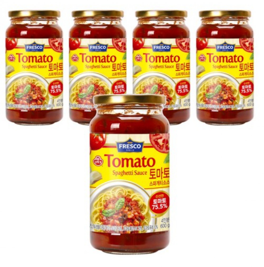 오뚜기프레스코 토마토 스파게티소스, 600g, 5개