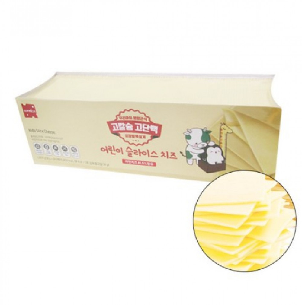 코리원/썬리취 어린이 슬라이스치즈 100매/아기치즈, 1.8kg, 1개