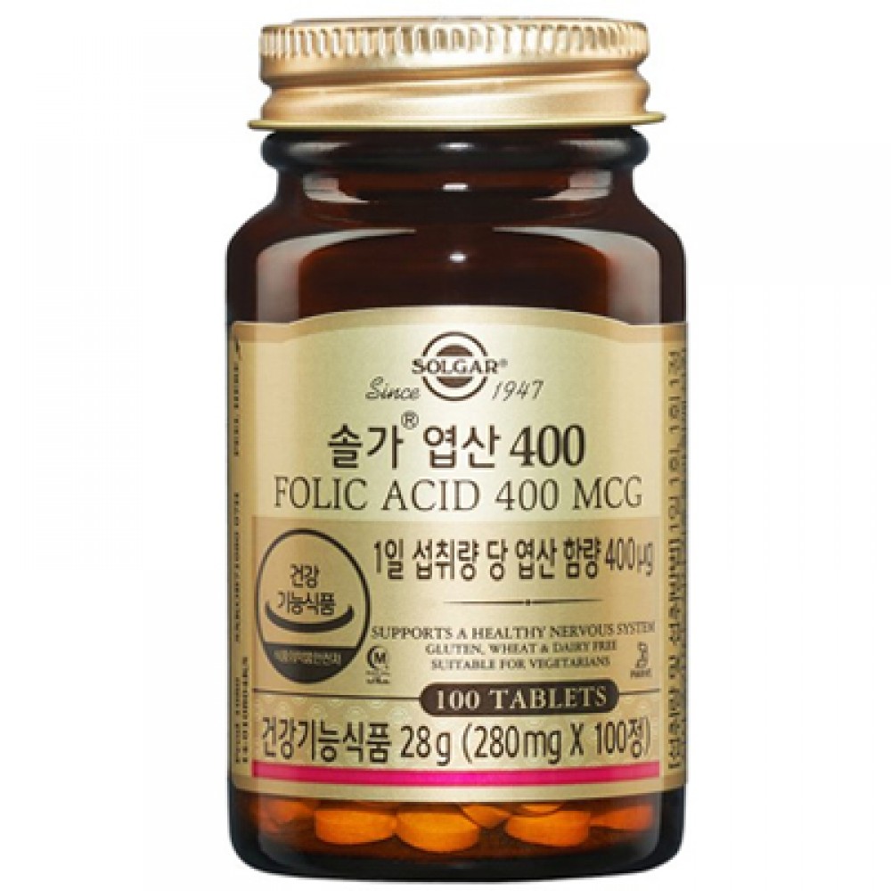 솔가 엽산 400 275.6mg x 100정